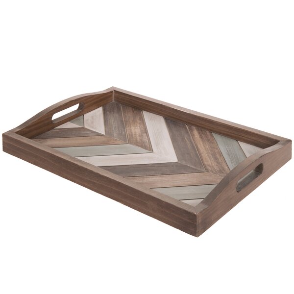 Decorative wooden shop serving trays